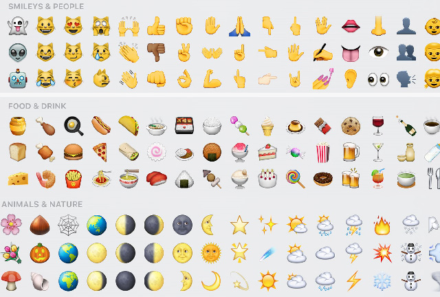 Nuevos emoticonos de El Capitan Nuevos emoticonos - actualización El Capitan
