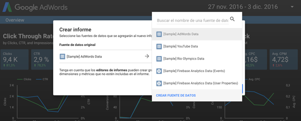 Google Data Studio - Conectar fuentes a la plantilla Google Data Studio - Conectar fuentes a la plantilla